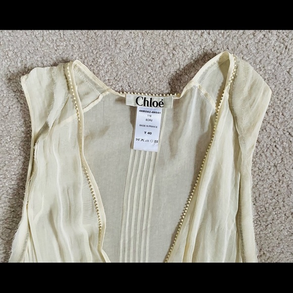 Chloé Spring 2005 silk chiffon midi dress. Size 40. Phoebe Philo. - Picture 3 of 3